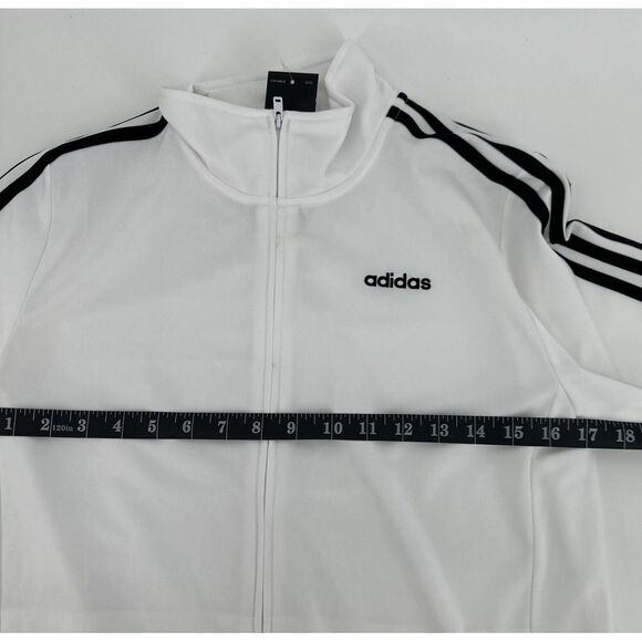 Adidas Jacket Boys Large (14-16) White Windbreaker Soft Athletic Running NWT - Picture 10 of 11